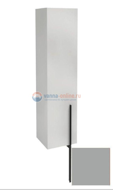 Пенал Jacob Delafon Nouvelle Vague 35 см, EB3047G-G1G, цвет пепельный глянцевый, левый