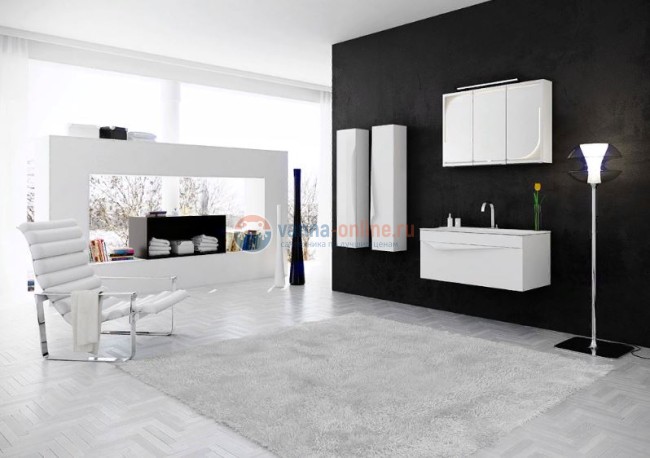 Зеркальный шкаф Clarberg Papyrus 120 Pap.04.12/W