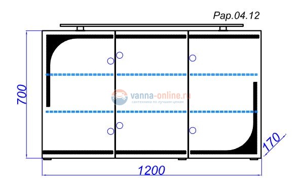 Зеркальный шкаф Clarberg Papyrus 120 Pap.04.12/W