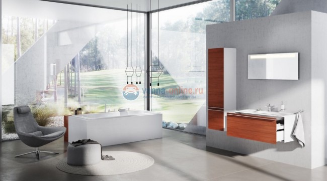 Тумба под раковину Ravak SD 800 Clear, фасад вишня, корпус белый