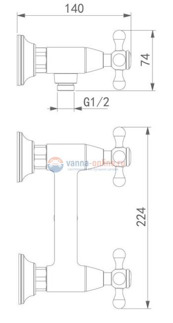Смеситель D&K Hessen Torhall DA1423141 для душа