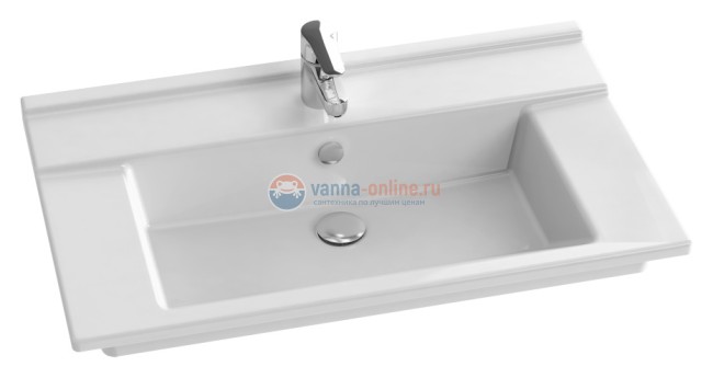 Раковина-столешница Jacob Delafon Struktura EXH112-00, 80x48 см, подвесная