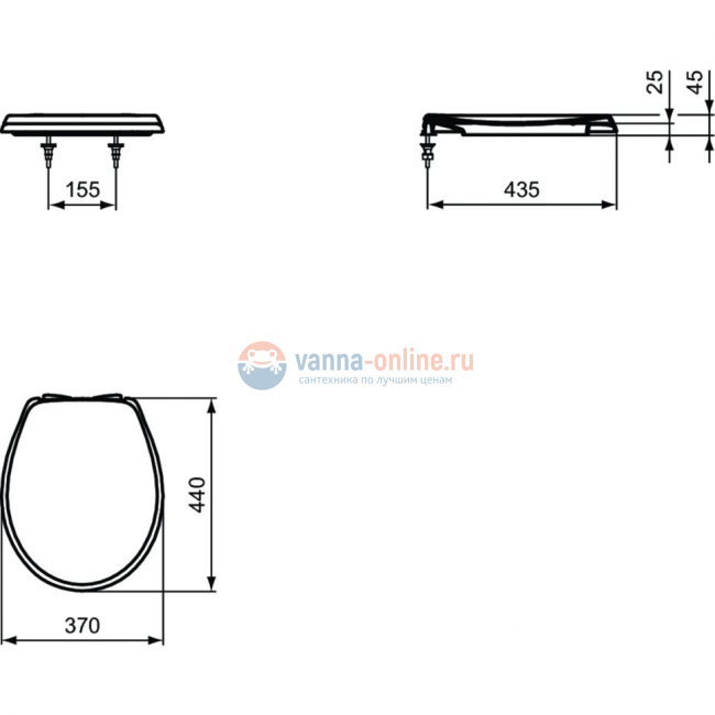 Крышка-сиденье Ideal Standard Eurovit W303001 Soft Close Крышка-сиденье Ideal Standard Eurovit W303001 Soft Close