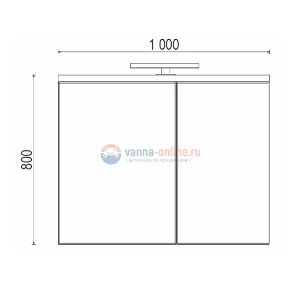 Шкаф-зеркало Акватон Брук 100, 1A200702BC010 со светильником