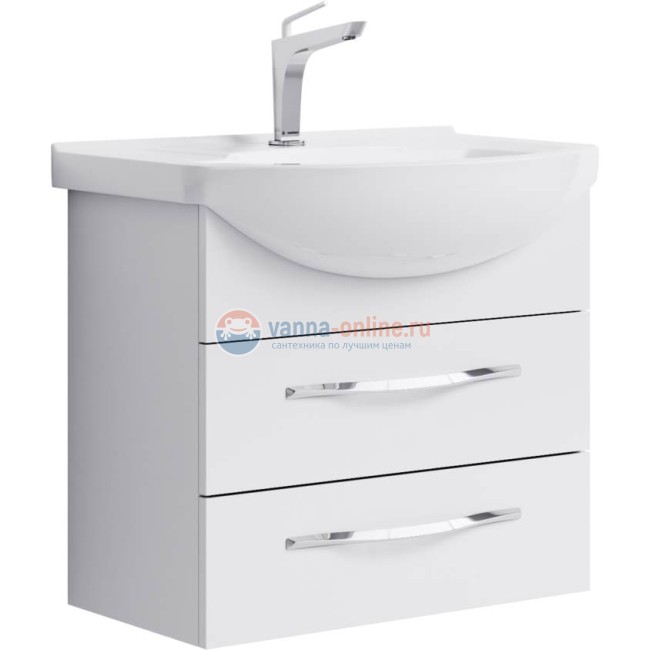 Тумба под раковину Aqwella Аллегро 65, подвесная, белый, Agr.01.06/2