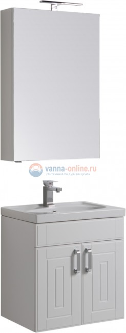 Зеркало-шкаф Aquanet Рондо 60 (камерино), белый, 00189163