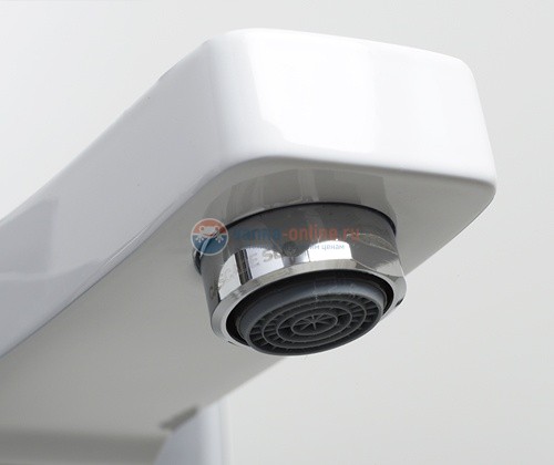 Смеситель WasserKRAFT ALLER 1061WHITE для ванны и душа с коротким изливом, комбинированное покрытие