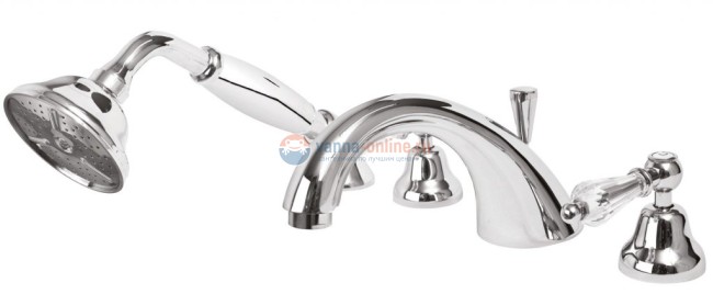 Смеситель Cezares DIAMOND-BVD-01-Sw для ванны, хром, ручки Swarovski