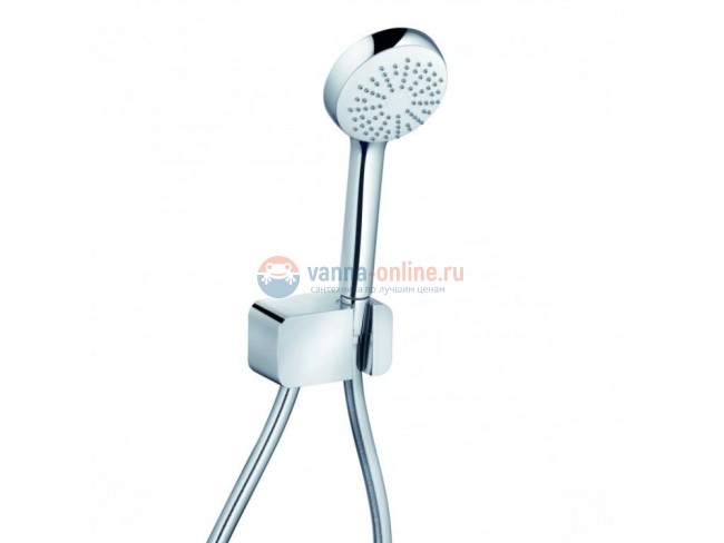 Душевой гарнитур Kludi Logo 1S 6867005-00 для ванны, держатель прямоугольный, цвет хром