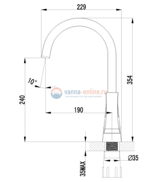 Смеситель Lemark Unit LM4555C для кухонной мойки Смеситель Lemark Unit LM4555C для кухонной мойки