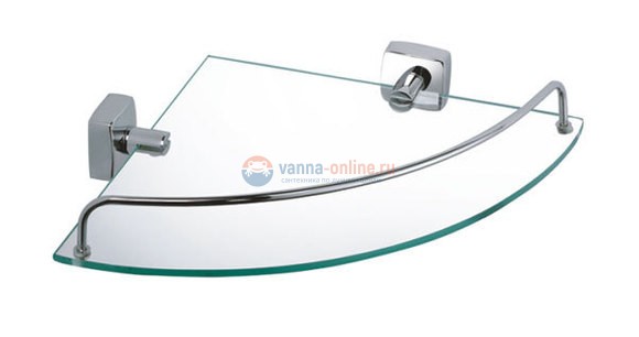 Полка Fixsen Kvadro FX-61303А угловая, хром Полка Fixsen Kvadro FX-61303А угловая, хром