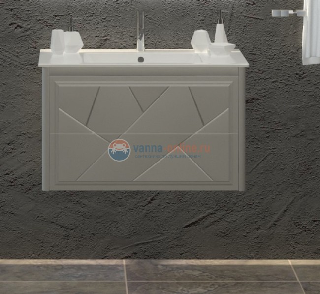 Тумба под раковину Opadiris Smile Луиджи 70 см, 00-00000540, подвесная, серый матовый