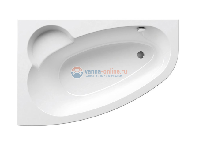Акриловая ванна Ravak Asymmetric 170x110 см, левая/правая, белая, C481000000/C491000000