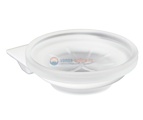 Мыльница с держателем WasserKRAFT Kammel K-8329WHITE, стеклянная Мыльница с держателем WasserKRAFT Kammel K-8329WHITE, стеклянная