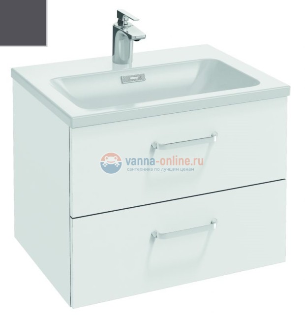 Тумба под раковину Jacob Delafon Vox 60 EB2080-R1-442, цвет - серый антрацит, 60 х 46 см