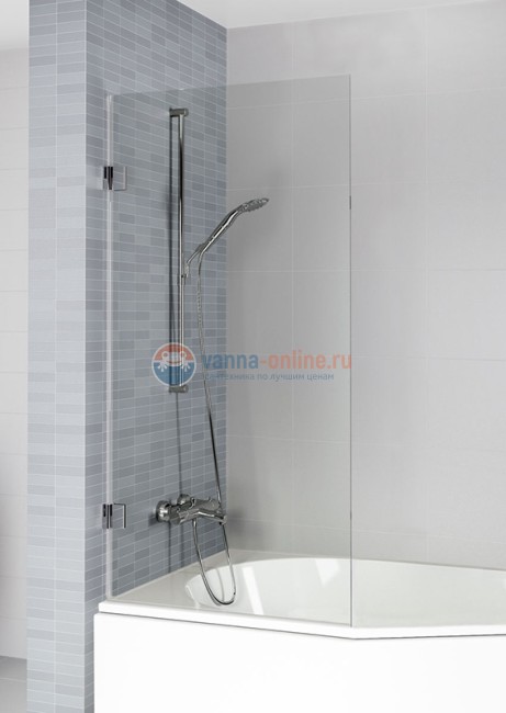 Стеклянная шторка для ванны Riho Scandic Soft Q107 90 x 150 см, левая