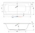Ванна акриловая Cezares ARENA-180-80-45 180 х 80 см