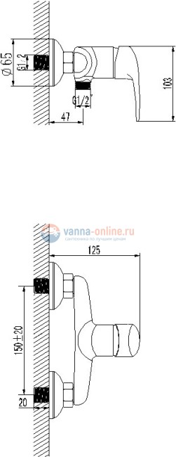 Смеситель Lemark Pramen LM3303C для душа Смеситель Lemark Pramen LM3303C для душа