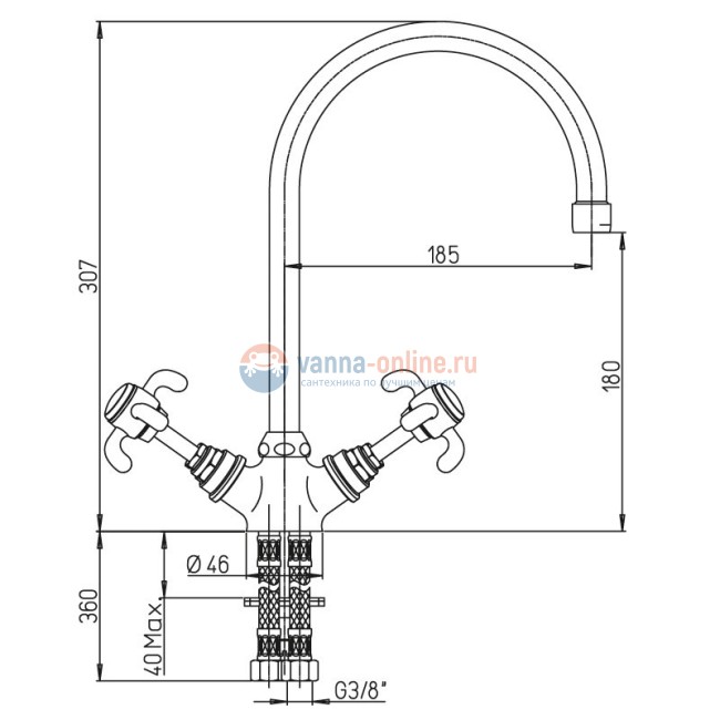 Смеситель для кухни Paini Ornellaia