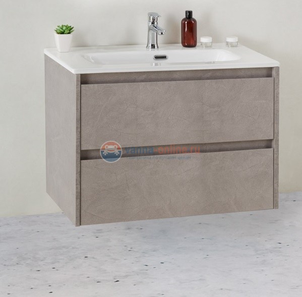 База под раковину Belbagno KRAFT 39-700/390-2C-SO-PG 70 cм подвесная с 2 ящиками, Pietra Grigio