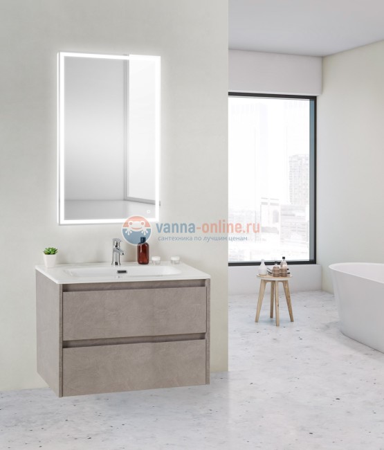 База под раковину Belbagno KRAFT 39-700/390-2C-SO-PG 70 cм подвесная с 2 ящиками, Pietra Grigio