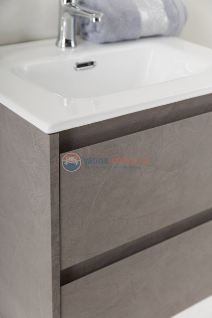 База под раковину Belbagno KRAFT 39-700/390-2C-SO-PG 70 cм подвесная с 2 ящиками, Pietra Grigio