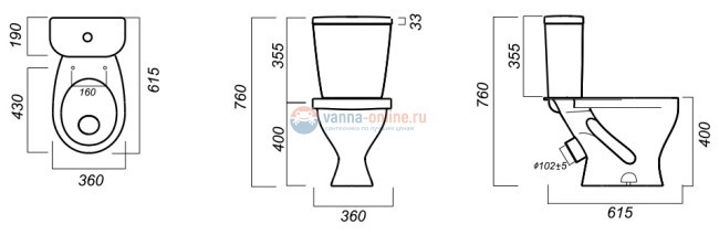 Напольный унитаз Sanita Luxe Формат Эконом FRTSACC01090113 крышка стандарт Напольный унитаз Sanita Luxe Формат Эконом FRTSACC01090113 крышка стандарт