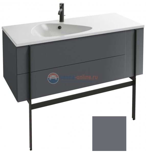 Тумба под раковину Jacob Delafon Nouvelle Vague 120 EB3036-M76, 3 ящика, цвет - насыщенный серый матовый