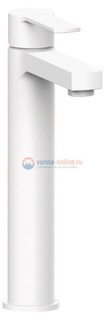 Смеситель для раковины Cezares Ovest OVEST-LSM1-A-BIO, с донным клапаном, белый матовый Смеситель для раковины Cezares Ovest OVEST-LSM1-A-BIO, с донным клапаном, белый матовый