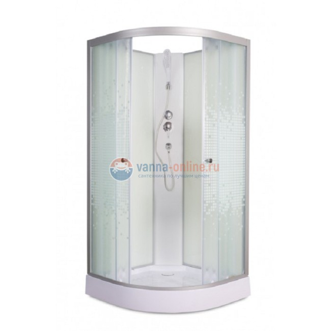Душевая кабина Deto L 909 N 90 x 90 см без крыши