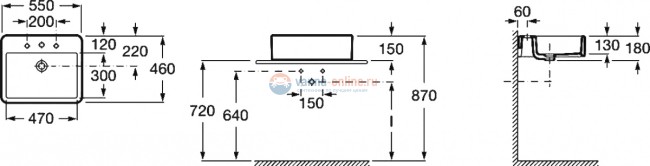 Раковина подвесная Roca N-Meridian 327576000, 55 x 42 см Раковина подвесная Roca N-Meridian 327576000, 55 x 42 см
