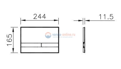 Кнопка смыва VitrA Select 740-1121 хром