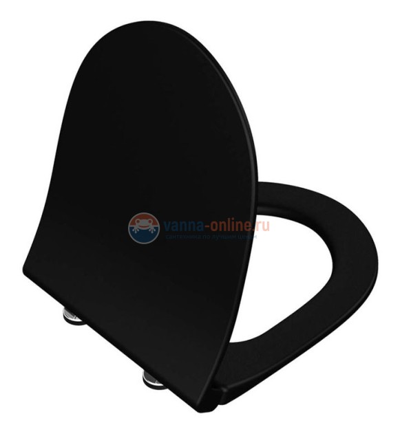 Крышка-сиденье Vitra Sento 120-083-009, тонкое, микролифт, черный Крышка-сиденье Vitra Sento 120-083-009, тонкое, микролифт, черный