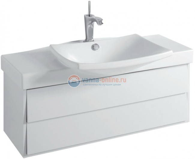 Тумба под раковину Jacob Delafon Escale, белый бриллиант, 98 см, EB760-G1C Тумба под раковину Jacob Delafon Escale, белый бриллиант, 98 см, EB760-G1C