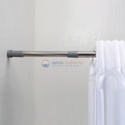 Карниз для ванны Fixsen FX-51-201 140x260 см раздвижной, цвет хром