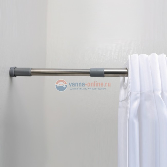 Карниз для ванны Fixsen FX-51-201 140x260 см раздвижной, цвет хром