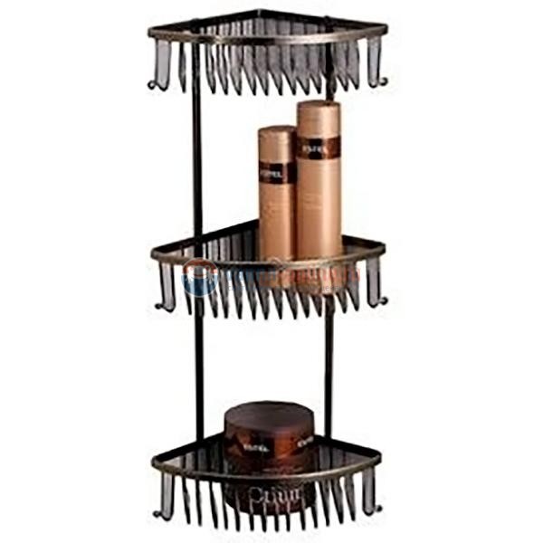 Полка угловая Fixsen FX-858-3 трехэтажная, антик