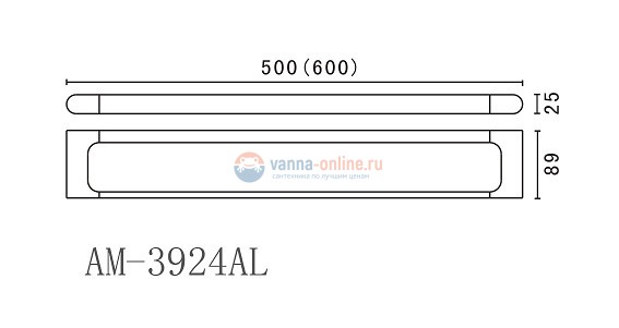 Полотенцедержатель Art&Max Platino (Платино) AM-3924AL Полотенцедержатель Art&Max Platino (Платино) AM-3924AL