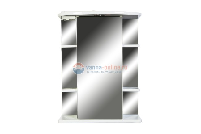 Зеркальный шкаф Orange Кларис 55 см, с LED-подсветкой и розеткой, цвет - белый Зеркальный шкаф Orange Кларис 55 см, с LED-подсветкой и розеткой, цвет - белый