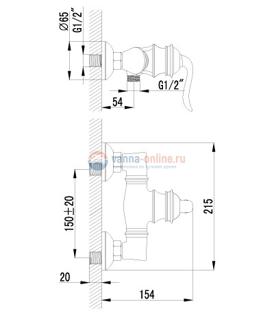 Смеситель Lemark Brava LM4703G для душа Смеситель Lemark Brava LM4703G для душа