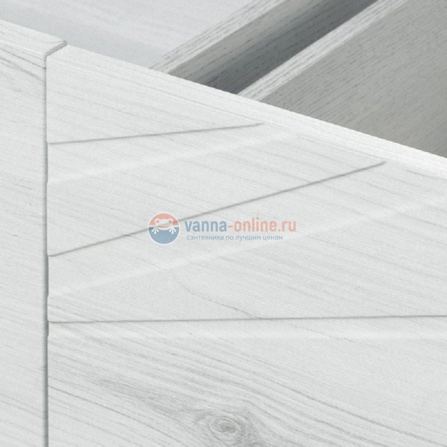 Тумба под раковину Акватон Сакура 100, 1A234901SKW80, белый глянцевый/ольха наварра