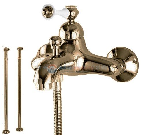 Смеситель Cezares Margot MARGOT-VDPM-02-Bi для ванны/душа, бронза/белый