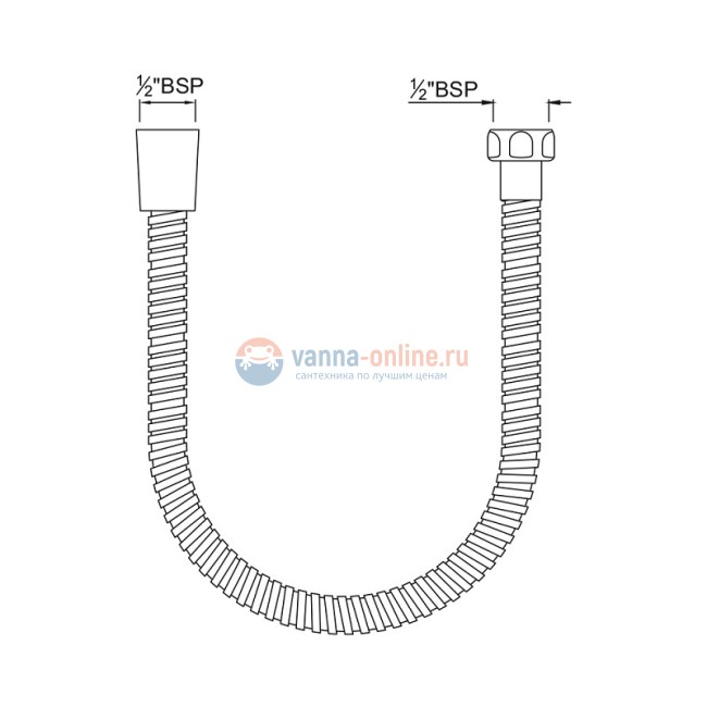 Душевой шланг Jaquar Shower SHA-CHR-549D8, 150 см, хром