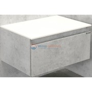 Тумба Comforty Осло-60, бетон светлый с белой столешницей Тумба Comforty Осло-60, бетон светлый с белой столешницей