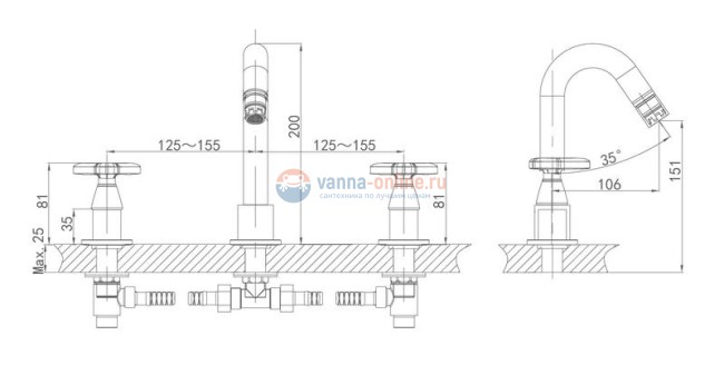 Смеситель D&K Hessen Goethe DA1384141 для раковины Смеситель D&K Hessen Goethe DA1384141 для раковины