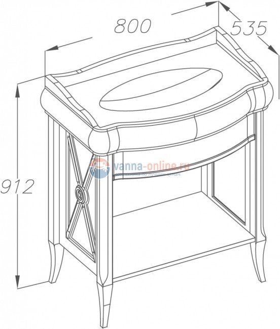 Мебельная раковина Smile Лоренцо-80