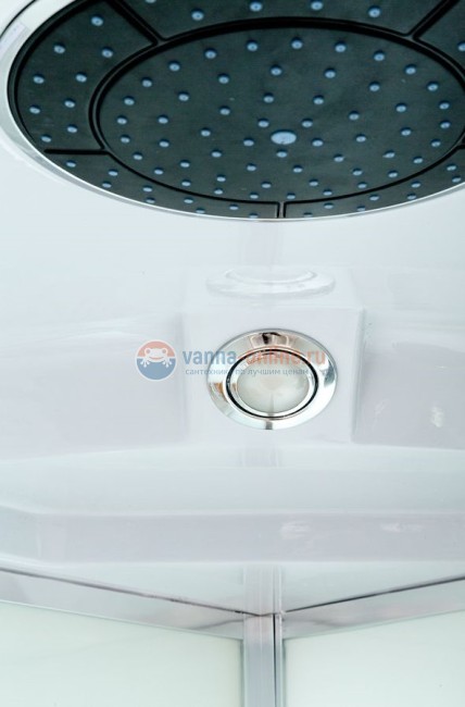 Душевая кабина Deto D D80S LED 80 x 80 см, с крышей и LED подсветкой