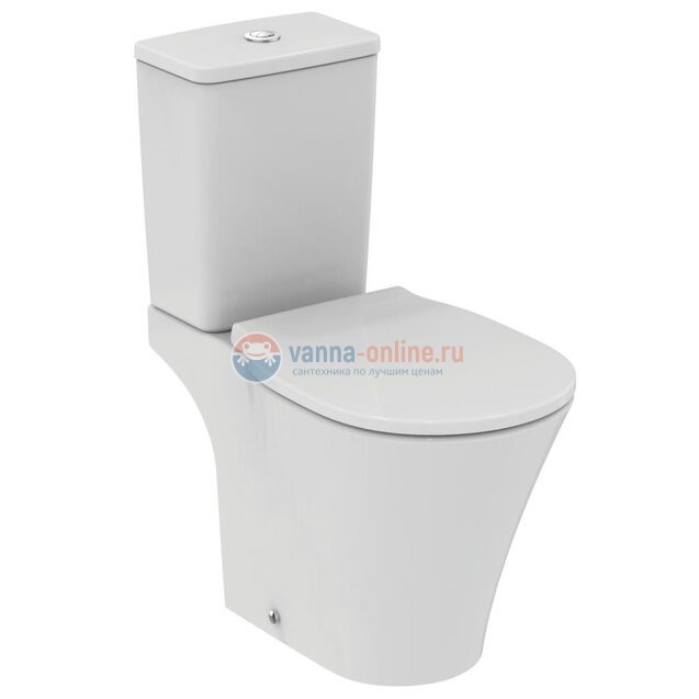 Напольный пристенный унитаз для монтажа с бачком Ideal Standard CONNECT AIR AquaBlade® E009701