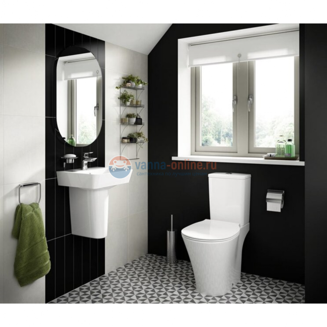 Напольный пристенный унитаз для монтажа с бачком Ideal Standard CONNECT AIR AquaBlade® E009701