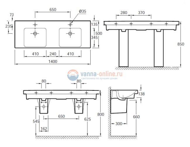 Раковина Jacob Delafon Odeon Up E4779-00